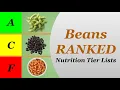 Beans Ranked - Nutrition Tier Lists