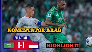 saudi arabia vs indonesia highlight afc asean qualifiers komentator arab