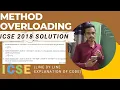 method overloading icse 2018 question solved computer application java icse padhaikrlo