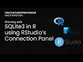 Working with SQLite3 in R using RStudio s Connection Panel on Windows