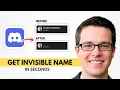 How to Get An Invisible Discord Username In 30 Seconds