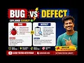 Bug vs Defect in Software Testing Explained with Real-Time Examples Interview Question