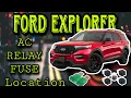 Ford explorer ac fuse and relay location
