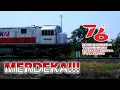 Download Lagu KERETA API SPESIAL KEMERDEKAAN, LOKOMOTIF BENDERA MERAH PUTIH \u0026 STIKER HUT RI 76