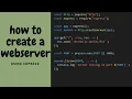 How to create a Web Server with NodeJS and Express