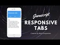 Simple Responsive Tabs Using HTML CSS And Javascript