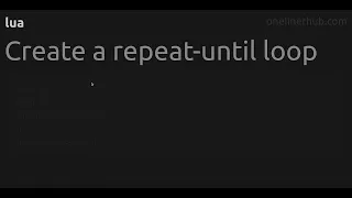 Create a repeat-until loop