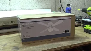 Installing and Testing the Cheapest Ceiling Fan Available 42 Hampton Bay Littleton Ceiling Fan