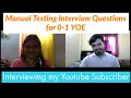 Software Testing Mock Interview For Fresher Students Manual Testing Software Testing Interview