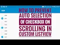 Prevent CheckBox auto-checking in Custom ListView