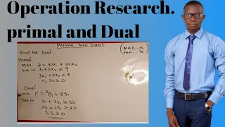 How to find the Dual of a primal of Linear programming problem - operationReasearch