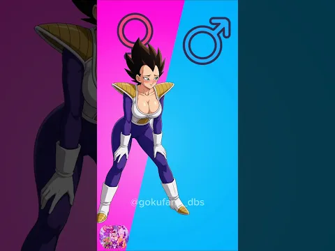 dbz female character gender swap 😳 #shorts #goku #dragonball