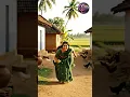 Lagu Cheerful South Indian Village Girl Chasing Rooster 🐓🌾 | Sunset Saree Magic  #sareelove #sareestyle
