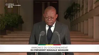 Anonnce du Gouvernement du Président Romuald WADAGNI