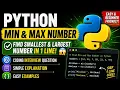 Python Mein Min Max Function Ka Concept Smallest Largest Number in 1 Minute
