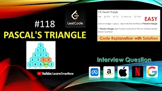 Pascal s Triangle solution Explanation w Easy Code Example LeetCode 118 Learn Overflow