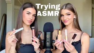 We Try ASMR doing YOUR makeup