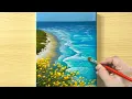 Spring Seascape Painting Acrylic Painting for Beginners STEP By STEP