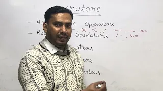 Types of Operators in Java Arithmetic Logical Bitwise More Lec-25 Java Guru Ravi