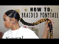 HOW TO LOW BRAIDED PONYTAIL BEGINNER FRIENDLY BRAIDS