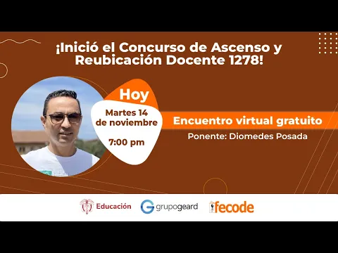 Download MP3 ¡Docentes! 🧑‍🏫 hoy es nuestro fabuloso encuentro gratuito con el experto Diomedes Posada. 🤓