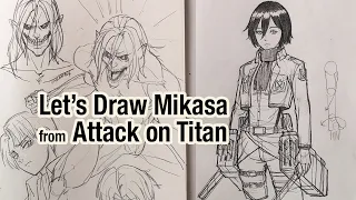 Drawing Mikasa (Attack on Titan) — My Style