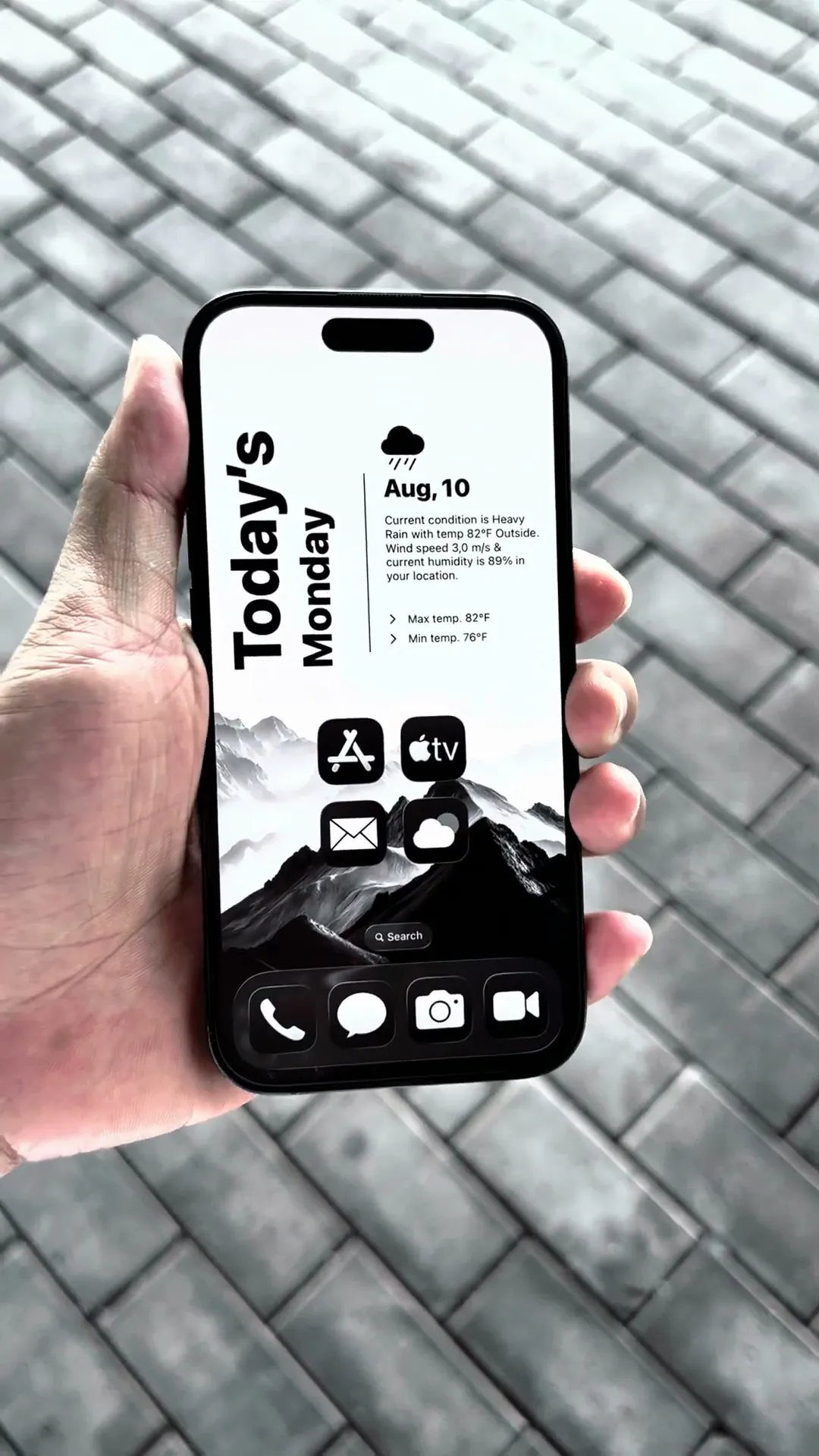 Quiet Peaks iPhone Wallpaper Setup Preview