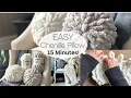 How to Hand Knit a Chenille Round Ball Pillow in 15 min