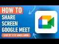 How to Share Screen in Google Meet 2024 Easy Tutorial