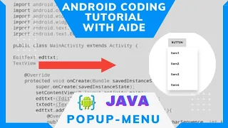 Popup Menu - Basic Java Coding Tutorial