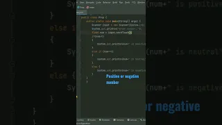positive or negative number program in java