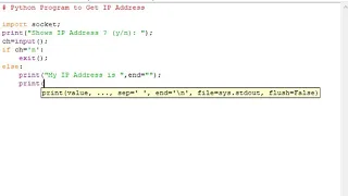 Python Program to Get IP Address