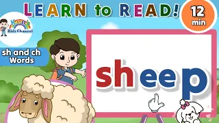 Consonant Digraphs sh and ch Words with SH and CH ENGLISH READING PHONICS