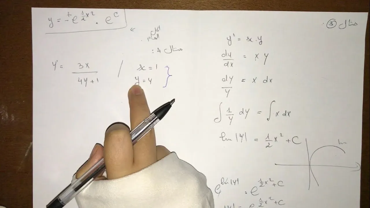 المعادلات التفاضلية من الرتبة1 اولى جامعي