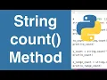 String count Method Python Tutorial