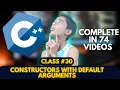 Constructors With Default Arguments In C C Tutorials for Beginners