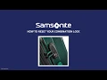 Samsonite Lock Instructions
