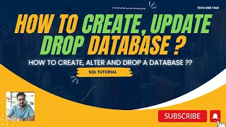 How to Create Update and Drop database in SQL learn SQL SQL tutorial for beginners