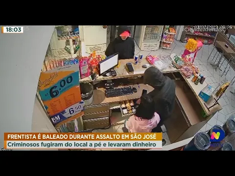 Frentista é baleado durante assalto em São José