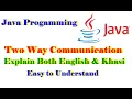 Java program two way communication on Java Networking Socket Explain English and Khasi