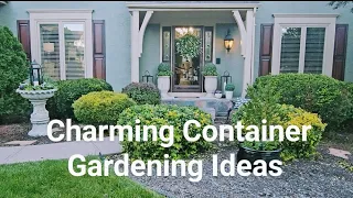 Front Porch Decorating Ideas | Combining Faux And Real Flowers |  Spring Urns