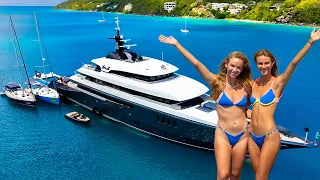 SUPER YACHT Raft-Up with SAILORS!!!  MOTOR YACHT LOON hangs with SPEAR IT ANIMAL! ⛵️🎉   Ep.58