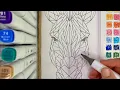 Relaxing Geometric Zebra Coloring Live Budget Marker ASMR