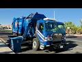 Republic Services 2 Peterbilt 520 McNeilus and Python Garbage Trucks on Vegas Trash and Recycle