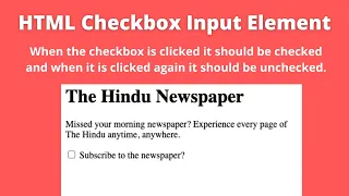 HTML Checkbox Input Element CCBP Dynamic Web Application Coding Test 2 Question Answer
