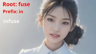 4 infuse Root fuse Prefix in introduce impart imbue instill inculcate inject English words