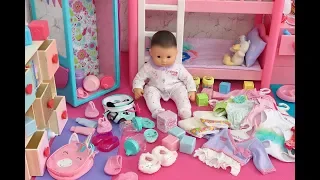 Download NURSERY REVEAL ~ NEW BABY DOLLHOUSE ROOM CLOSET CLEANING TOUR! MP3