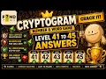 CRYPTOGRAM Number Word Game Level 41-45 Walkthrough
