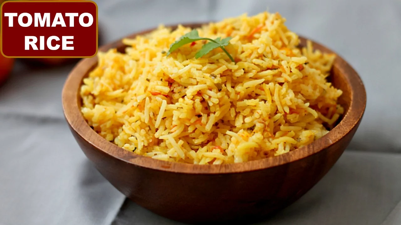 Tomato Rice ( )   Lunch Box Recipe   CookWithNisha