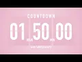 1 Hour 50 Minute Countdown Timer Flip Clock with Simple Beeps